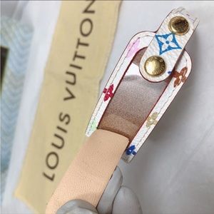 Louis Vuitton Vintage White Multi Colored ID Bracelet.